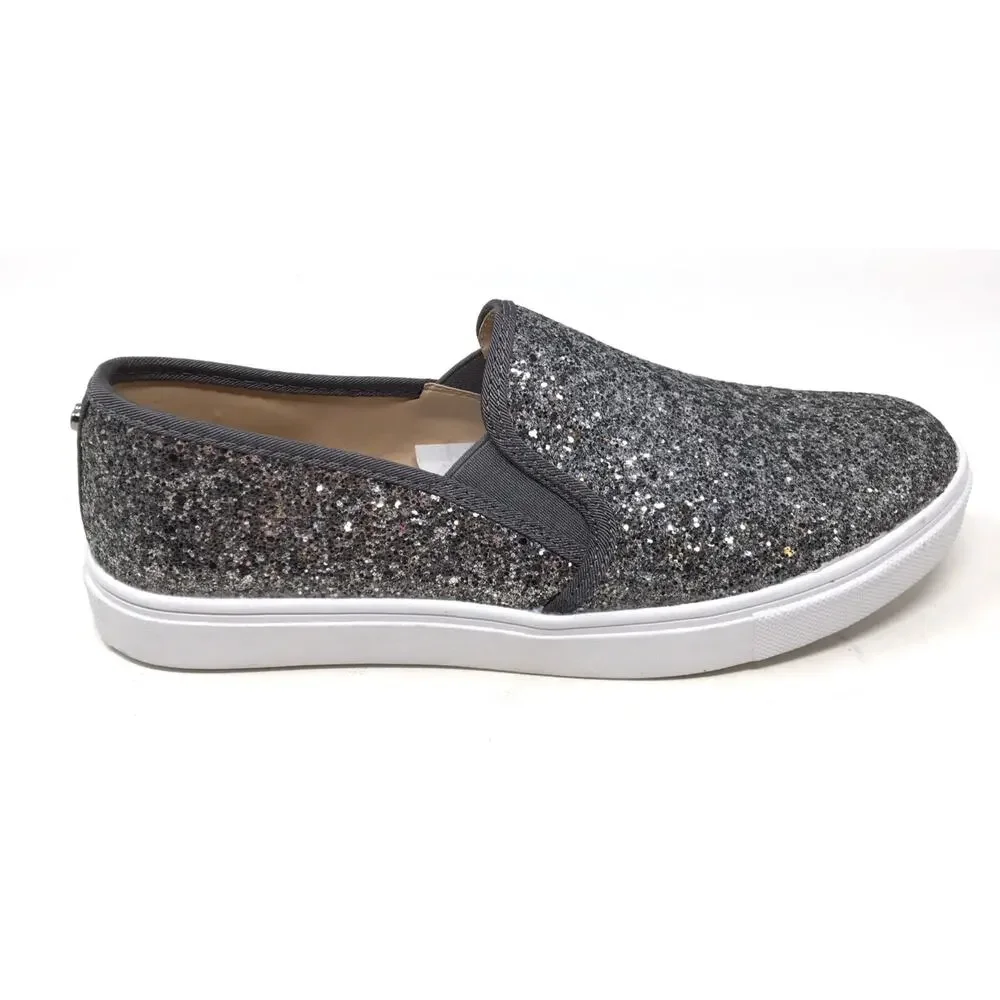 Fever Sole Women 's Size 7.5 Silver Metal Casual Slip-On Flats Sneaker (6169858)